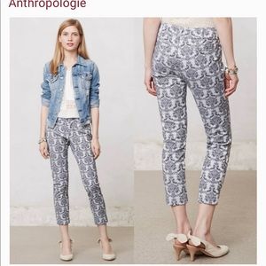 Anthropologie Cartonnier Jacquard Pants